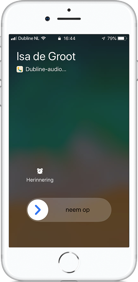 iPhone SE - binnenkomend gesprek op een gelockt scherm